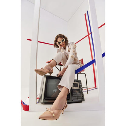 Oroh Bergamo Nude Mules Heels