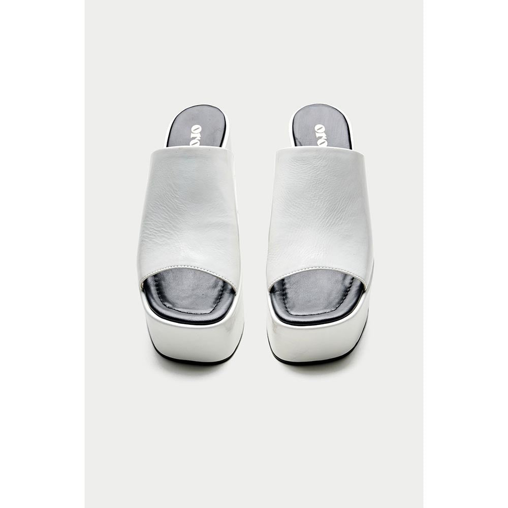 Oroh Sanremo White Sandal Heels