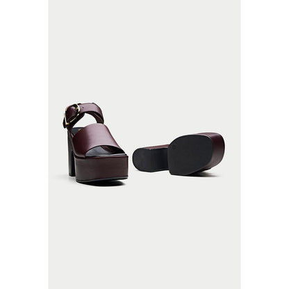Oroh Formentera Maroon Sandal Heels