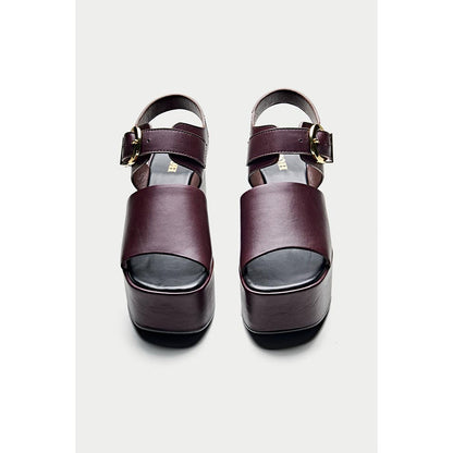 Oroh Formentera Maroon Sandal Heels