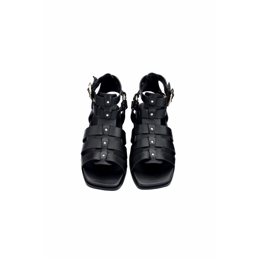 Oroh Women Orvieto Footbed Casual Flat Sandals Black