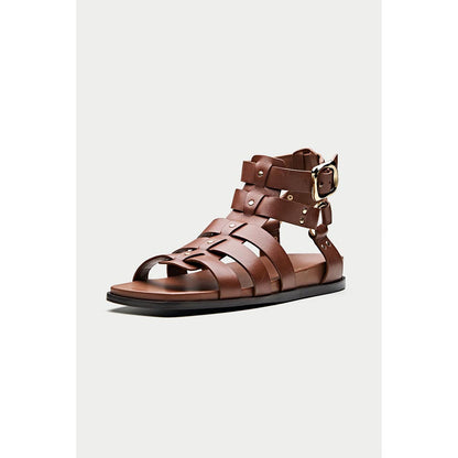 Oroh Women Orvieto Footbed Casual Flat Sandals Brown