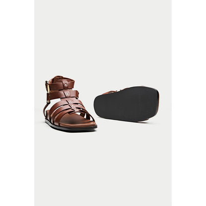 Oroh Women Orvieto Footbed Casual Flat Sandals Brown
