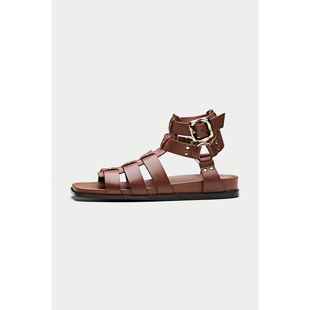 Oroh Women Orvieto Footbed Casual Flat Sandals Brown