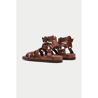 Oroh Women Orvieto Footbed Casual Flat Sandals Brown