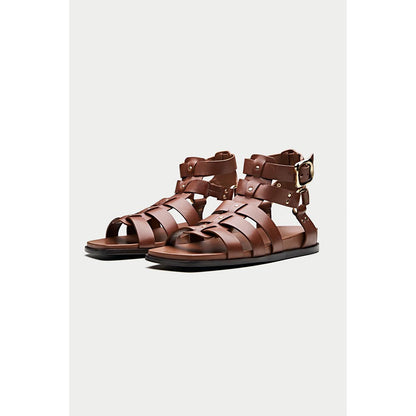 Oroh Women Orvieto Footbed Casual Flat Sandals Brown