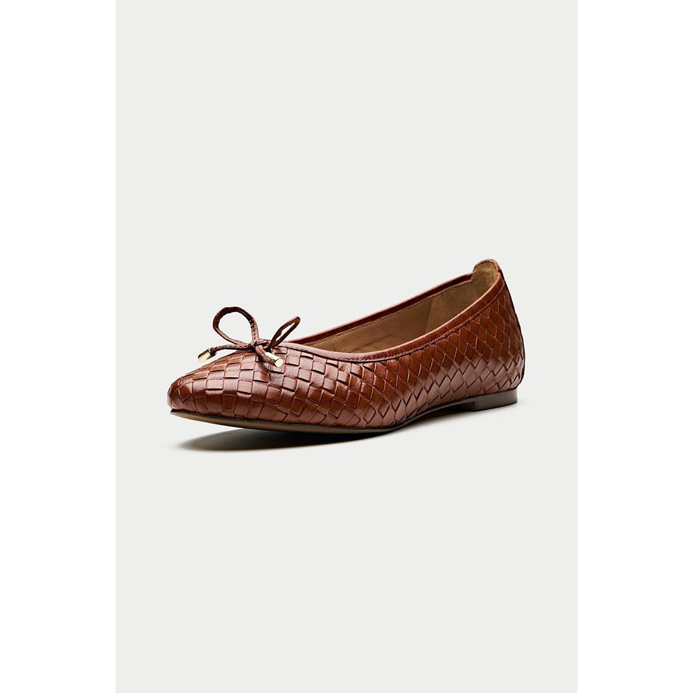 Oroh Brown Low Top Pair Of Ballerinas