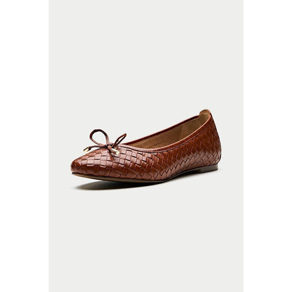 Oroh Brown Low Top Pair Of Ballerinas