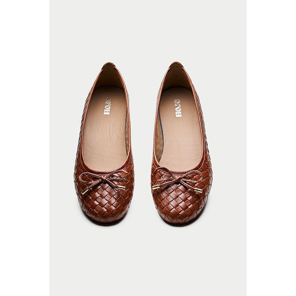 Oroh Brown Low Top Pair Of Ballerinas
