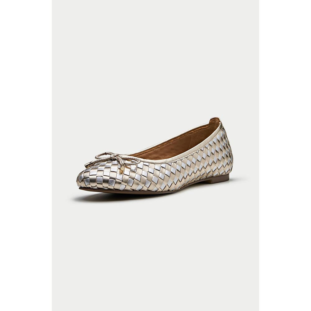 Oroh Gold Low Top Pair Of Ballerinas