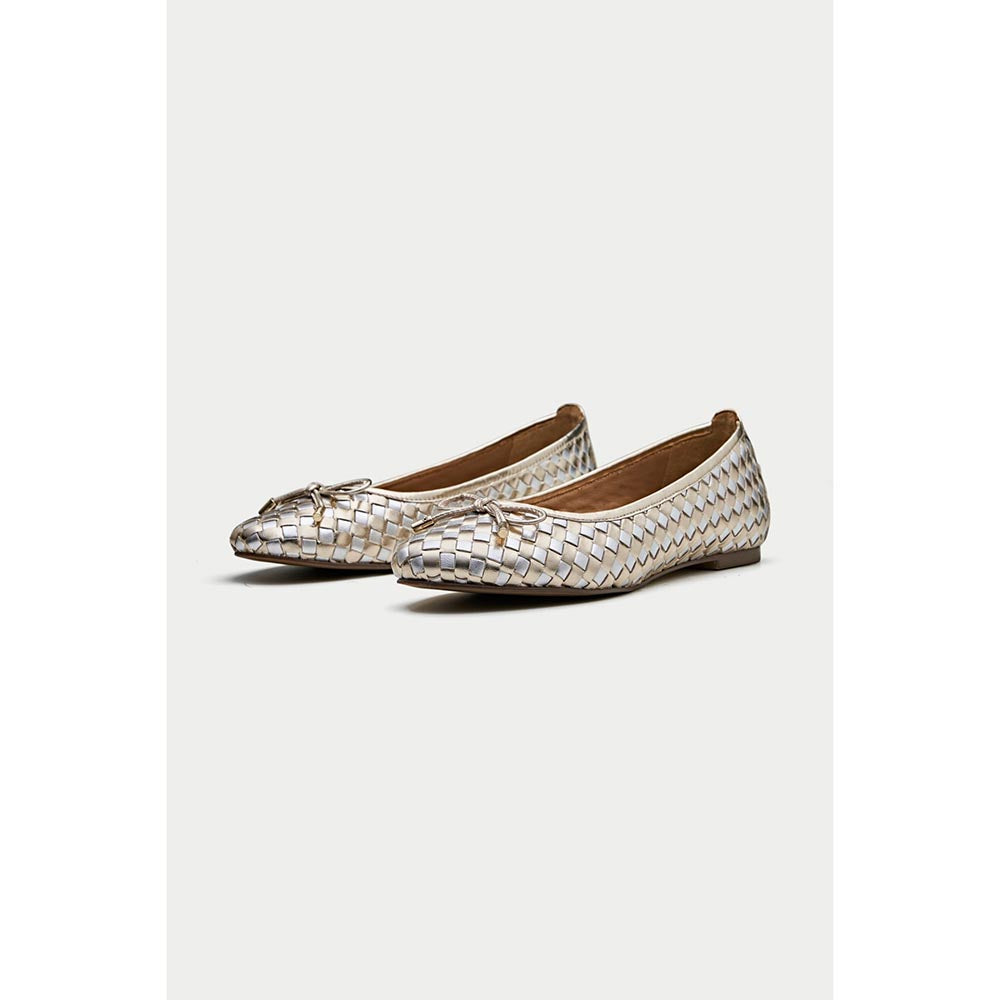 Oroh Gold Low Top Pair Of Ballerinas