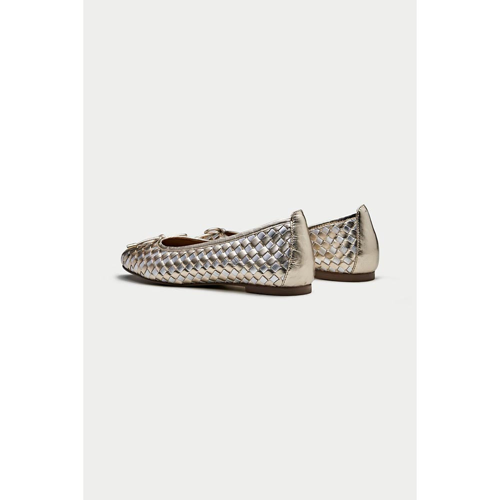 Oroh Gold Low Top Pair Of Ballerinas