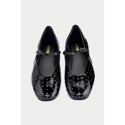 Oroh Black Low Top Pair Of Ballerinas