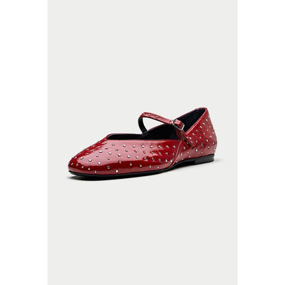 Oroh Red Low Top Pair Of Ballerinas