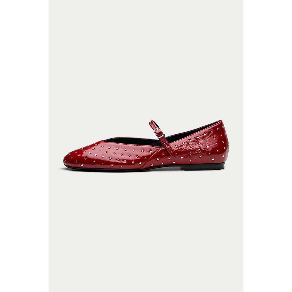 Oroh Red Low Top Pair Of Ballerinas