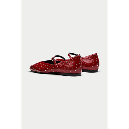 Oroh Red Low Top Pair Of Ballerinas