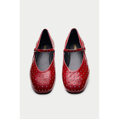 Oroh Red Low Top Pair Of Ballerinas