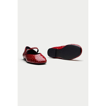 Oroh Red Low Top Pair Of Ballerinas