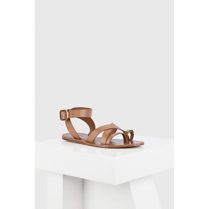 Oroh Roma Tan One Toe Sandals
