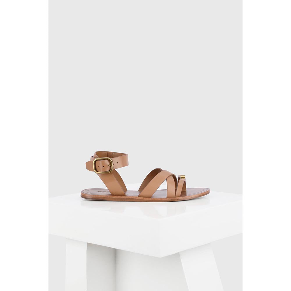 Oroh Roma Tan One Toe Sandals