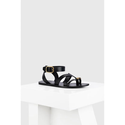 Oroh Roma Black One Toe Sandals