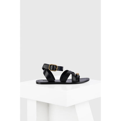 Oroh Roma Black One Toe Sandals