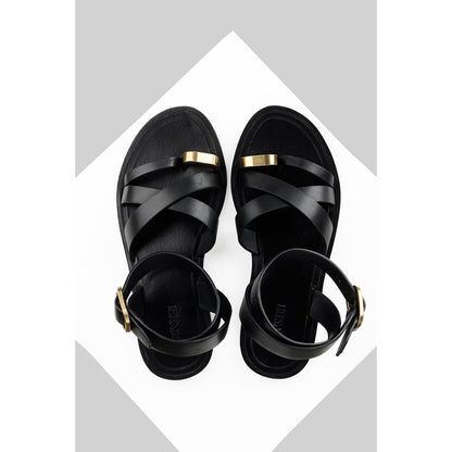 Oroh Roma Black One Toe Sandals