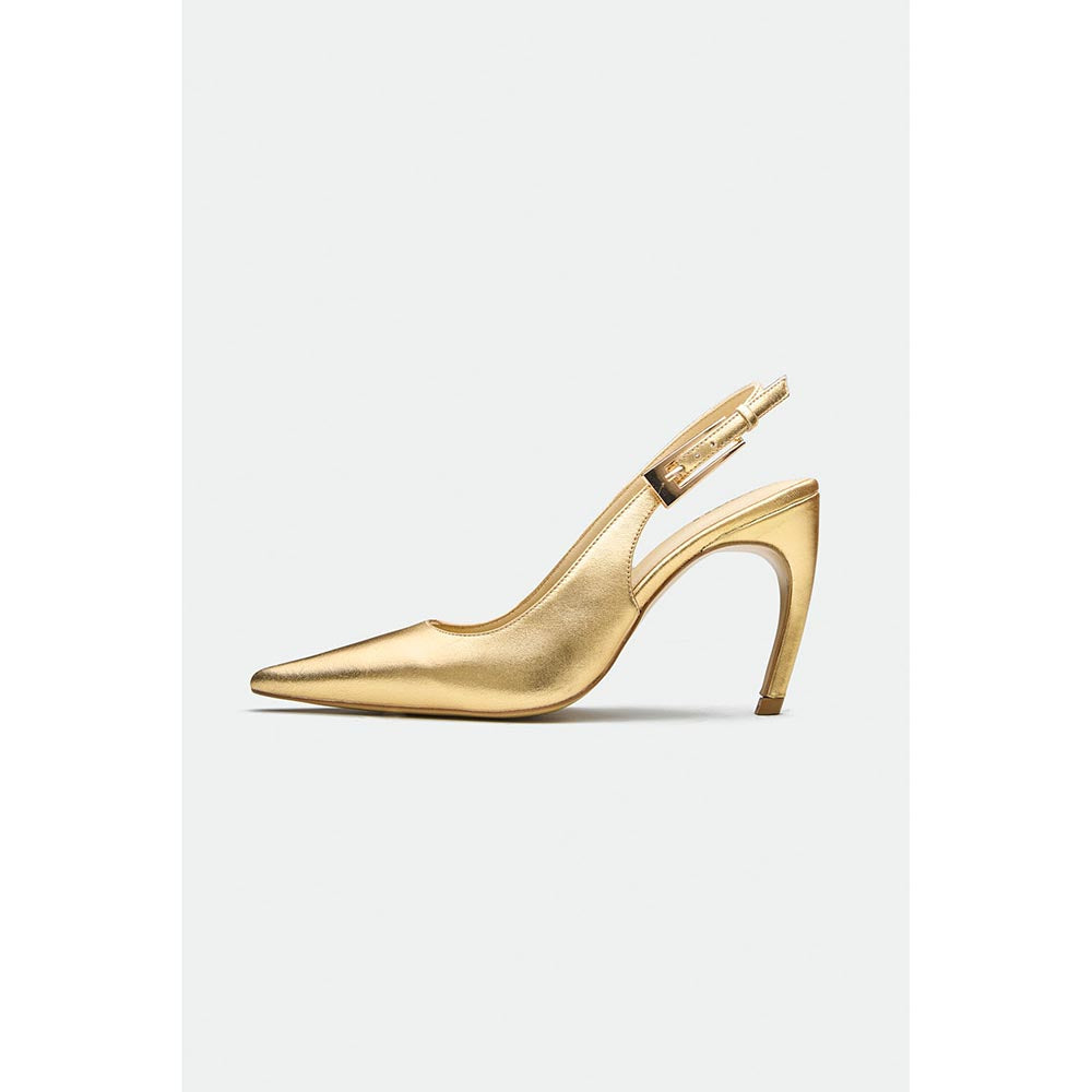 Oroh Gold Oxford Stiletto Heels