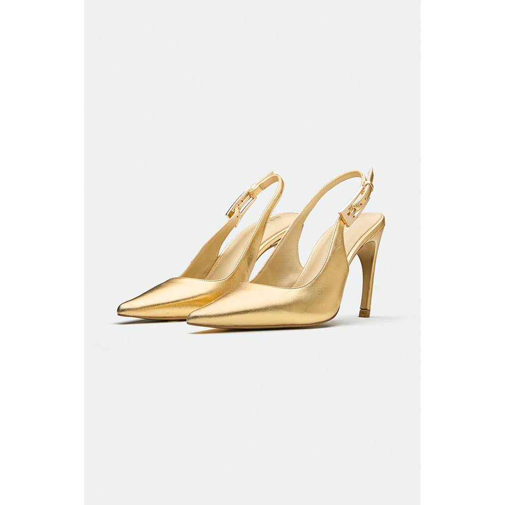 Oroh Gold Oxford Stiletto Heels