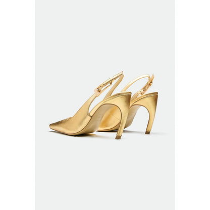 Oroh Gold Oxford Stiletto Heels