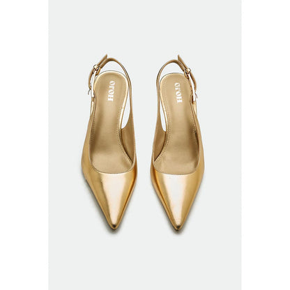 Oroh Gold Oxford Stiletto Heels