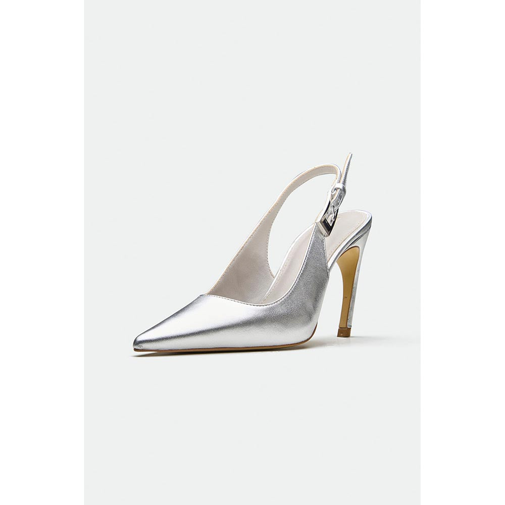 Oroh Silver Oxford Stiletto Heels