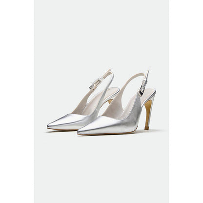 Oroh Silver Oxford Stiletto Heels