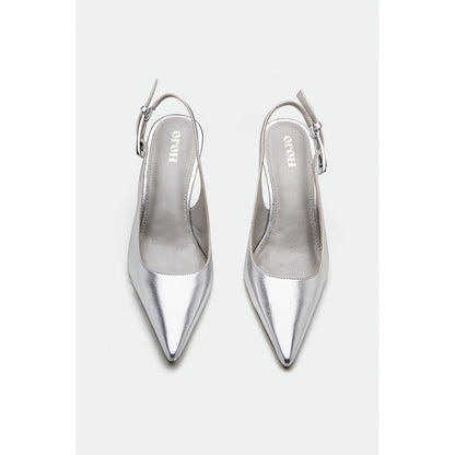 Oroh Silver Oxford Stiletto Heels