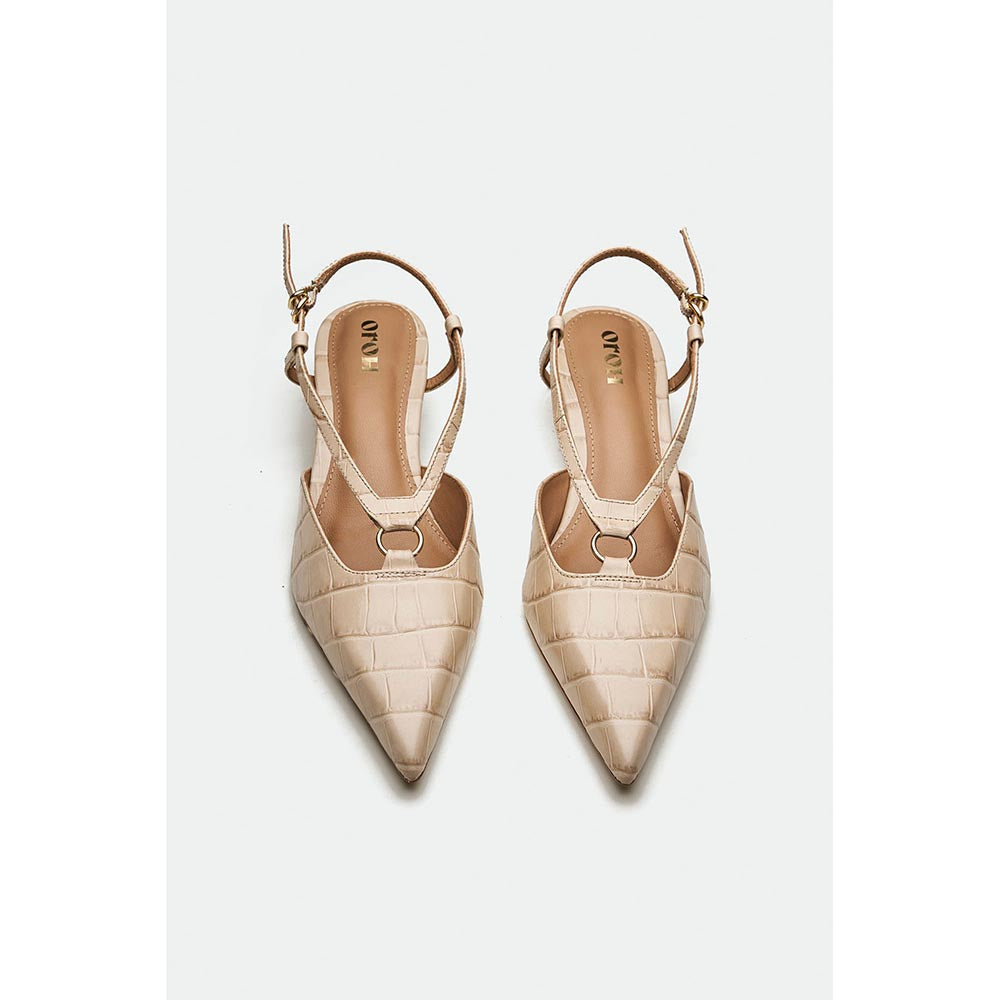 Oroh Beige Telford Kitten Heels