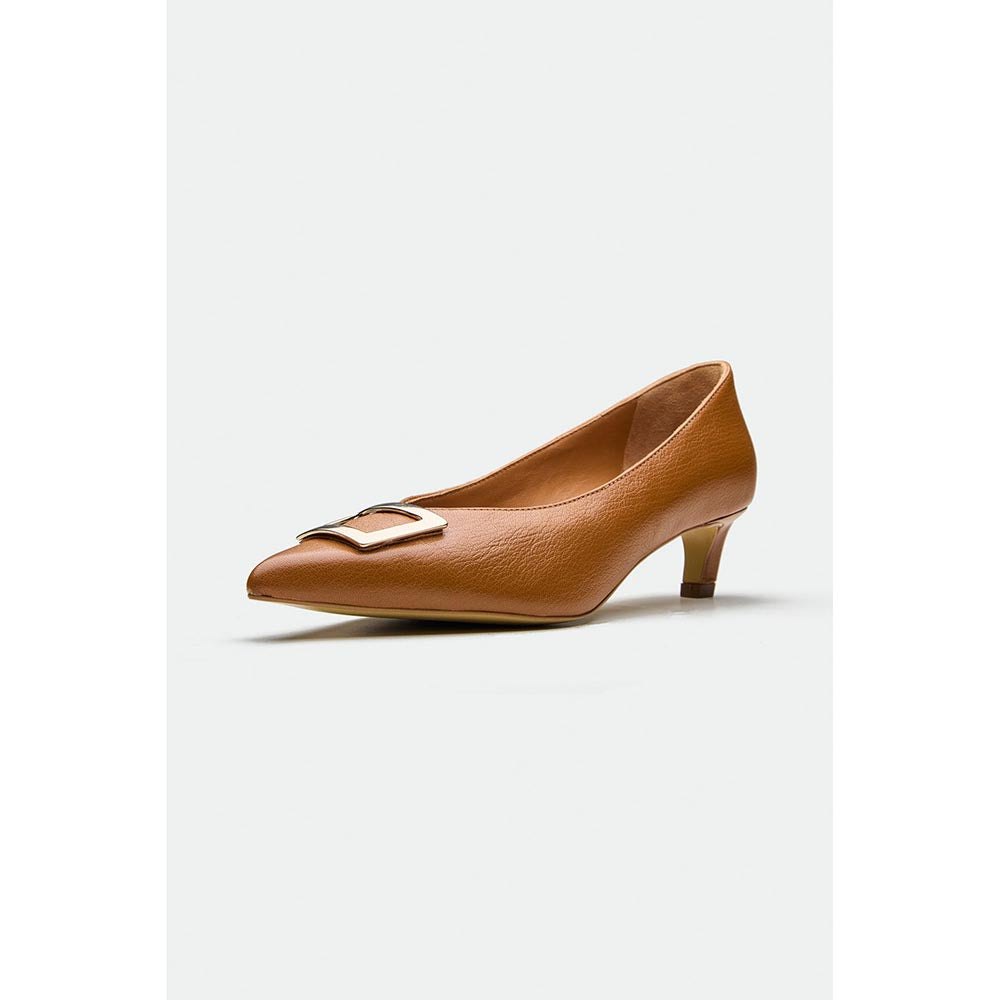 Oroh Tan Slough Kitten Heels
