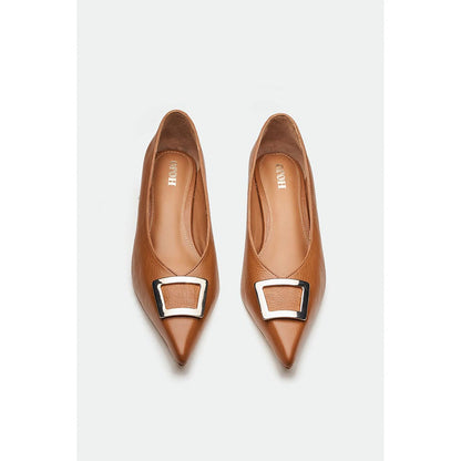 Oroh Tan Slough Kitten Heels
