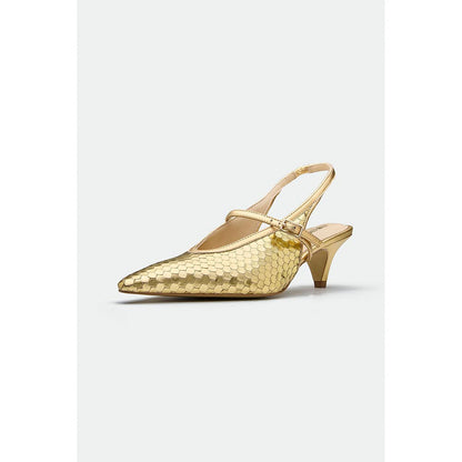 Oroh Gold Blackpool Kitten Heels