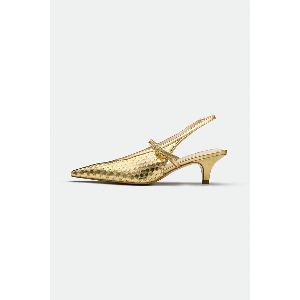 Oroh Gold Blackpool Kitten Heels