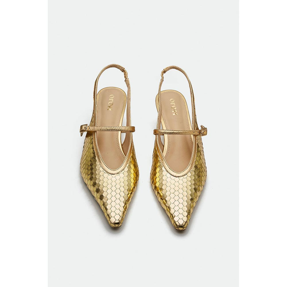 Oroh Gold Blackpool Kitten Heels
