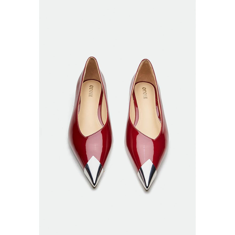 Oroh Red Bolton Kitten Heels