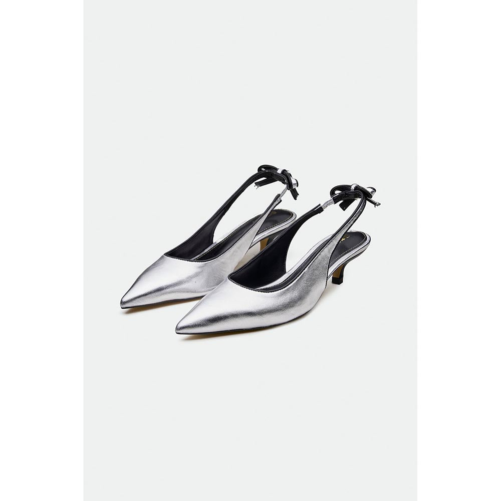 Oroh Silver Hastings Kitten Heels