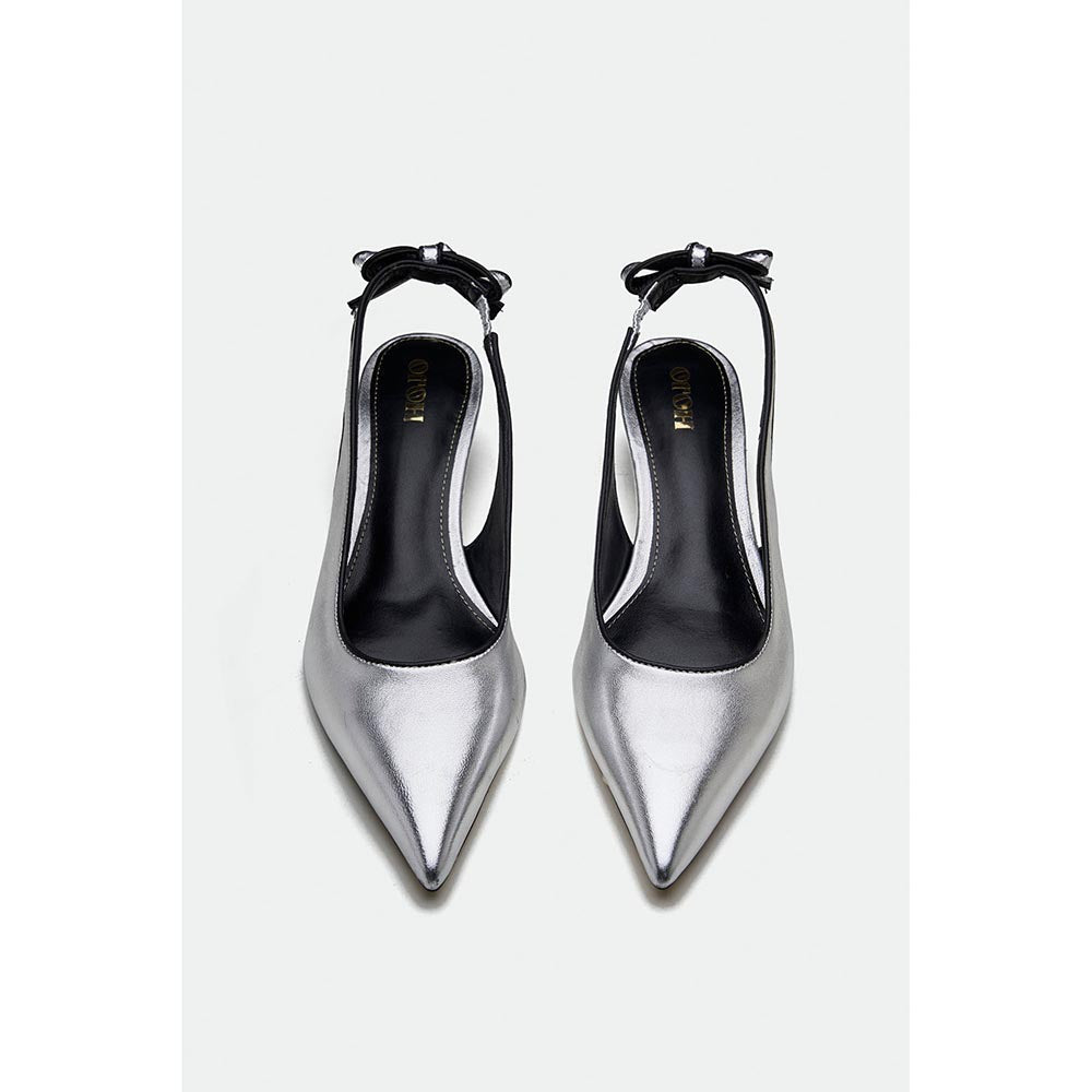 Oroh Silver Hastings Kitten Heels