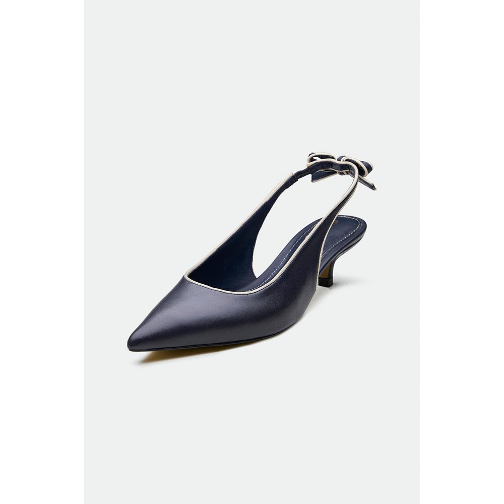 Oroh Navy Blue Hastings Kitten Heels