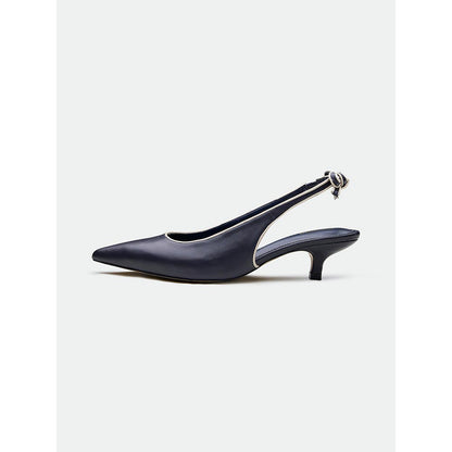Oroh Navy Blue Hastings Kitten Heels
