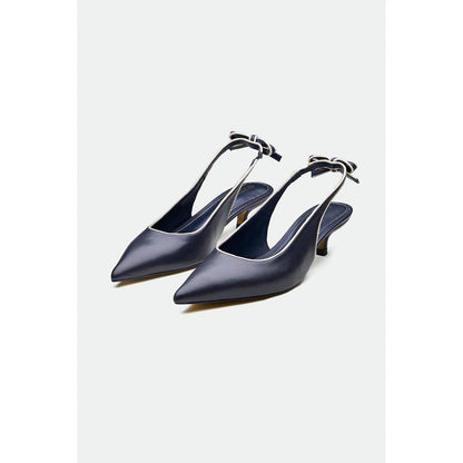 Oroh Navy Blue Hastings Kitten Heels