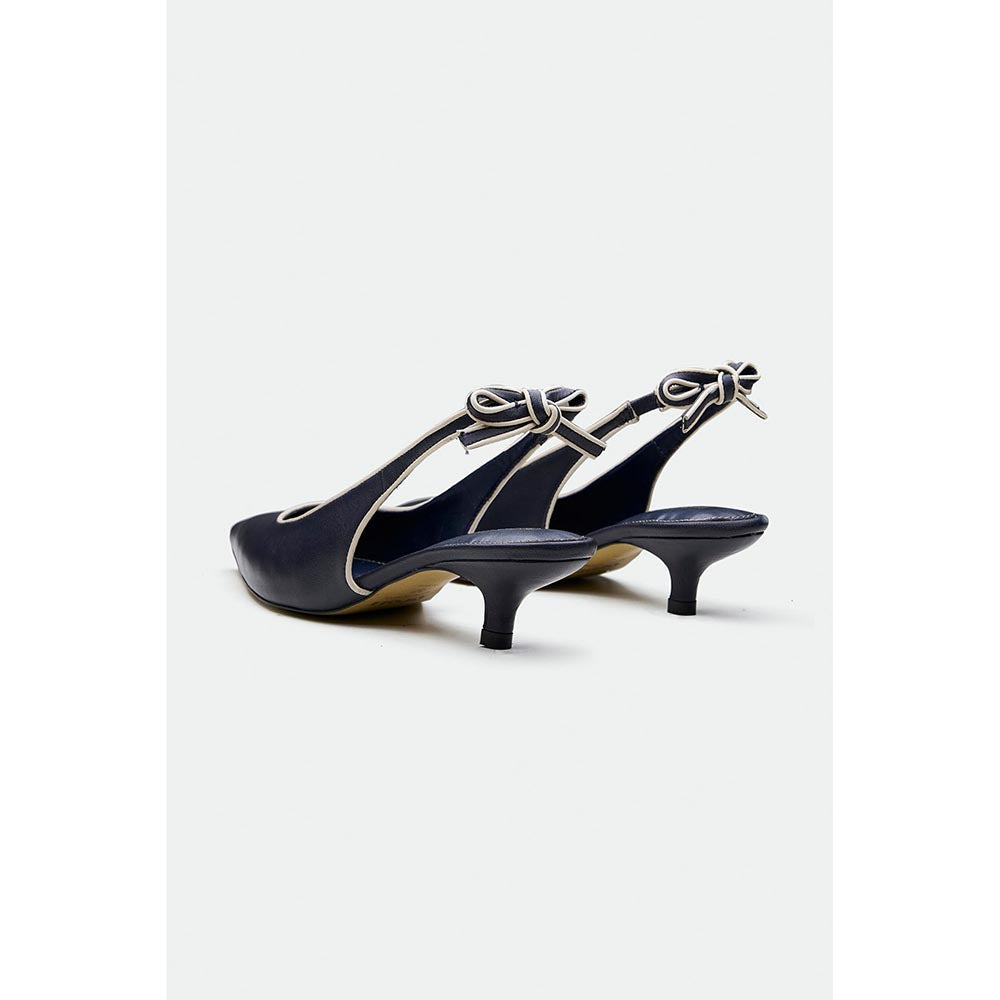 Oroh Navy Blue Hastings Kitten Heels