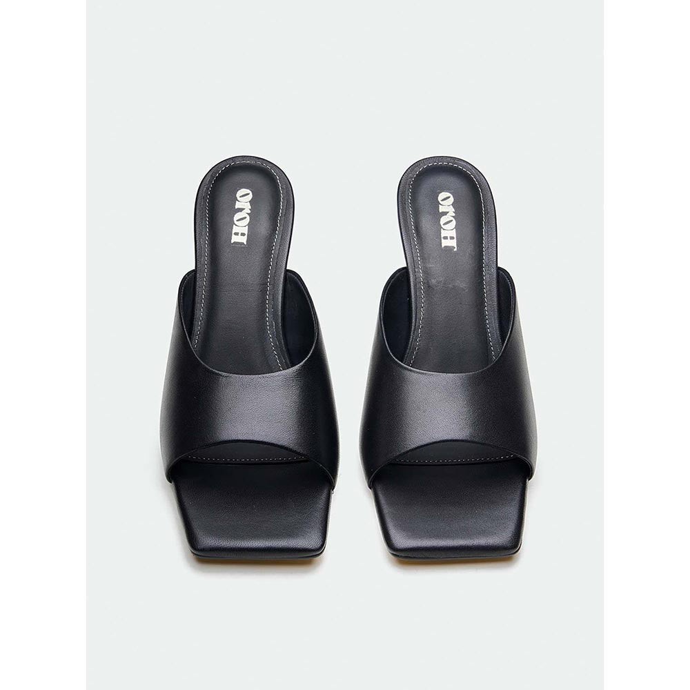 Oroh Cardiff Black Mule Heels