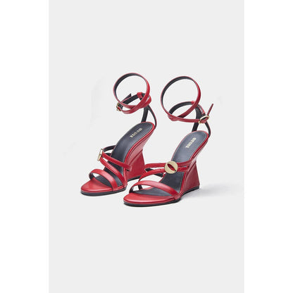 Oroh Angelina Wedges Heels - Red