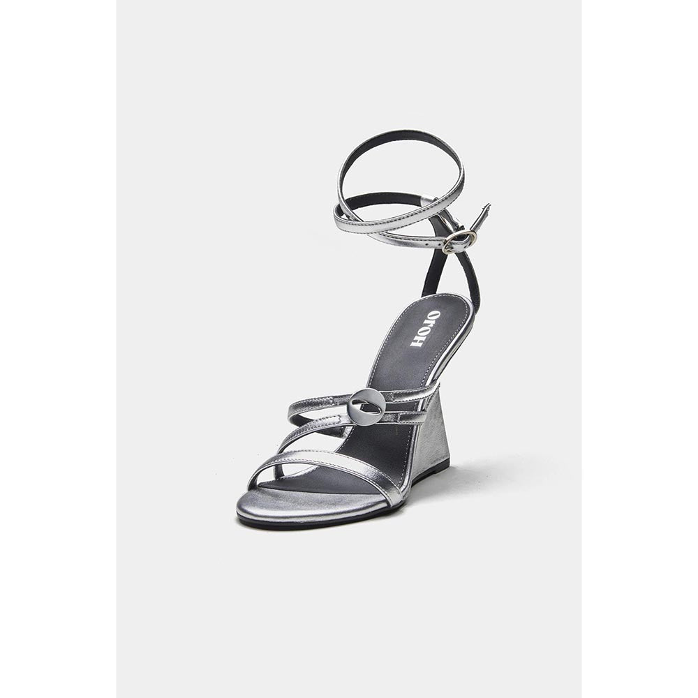 Oroh Angelina Wedges Heels - Silver